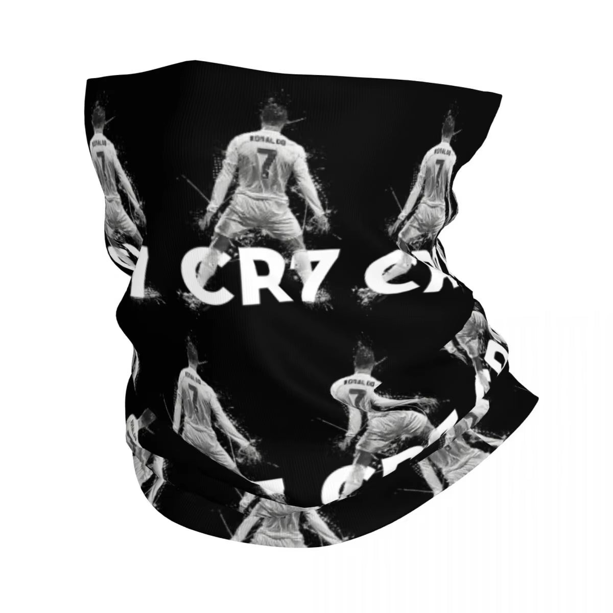 Soccer Ronaldo CR7 Signature Bandana Neck Cover Printed Balaclavas Wrap Scarf Headwear Outdoor Sports for Men Women Adult Winter