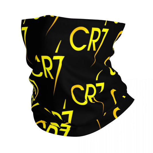 Soccer Ronaldo CR7 Signature Bandana Neck Cover Printed Balaclavas Wrap Scarf Headwear Outdoor Sports for Men Women Adult Winter